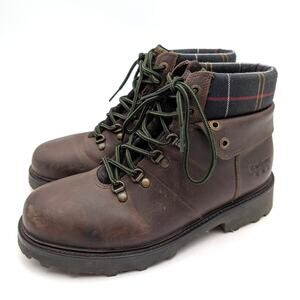 Barbour Burne Lace-Up Waterproof Ankle Boots Women's Brown Size US5 EU35.5